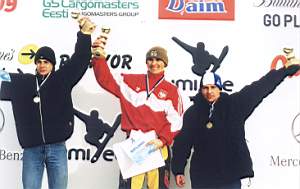 Robert Graczyk na podium - Tallin, Estonia 2003